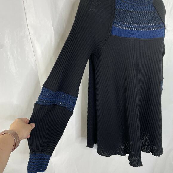 Free People Snow Day Ribbed Mock Neck Long Sleeve Tunic Sweater NWT Size XS - Picture 7 of 11